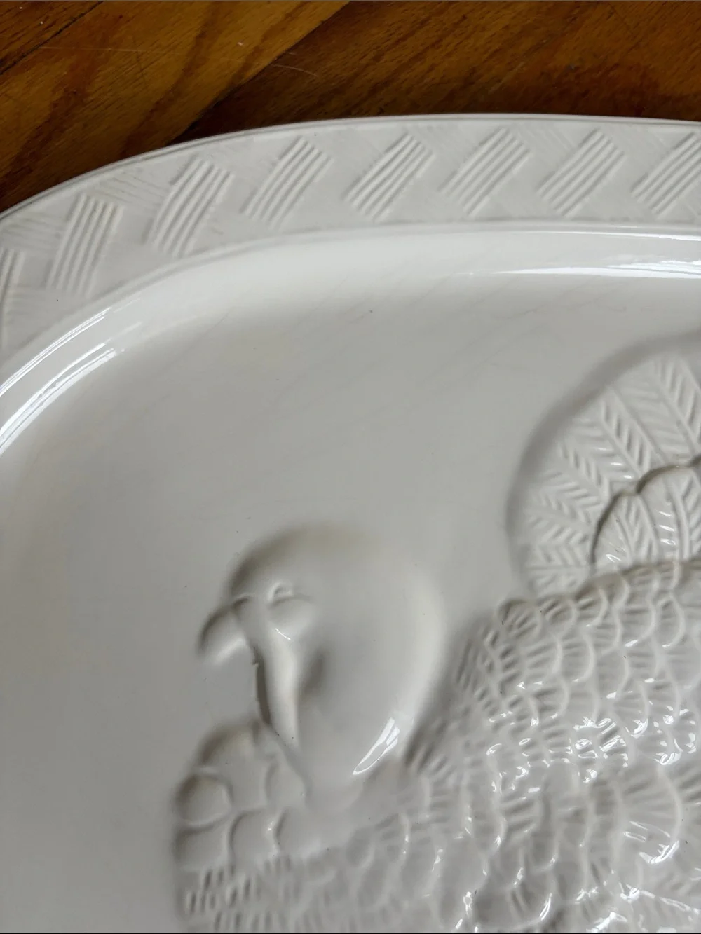 Martha Stewart White Ceramic Turkey Serving Platter
